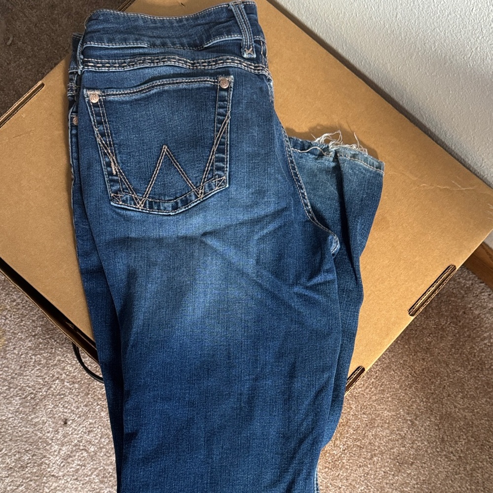 Wrangler Women's Dark Blue Straight Leg Jeans